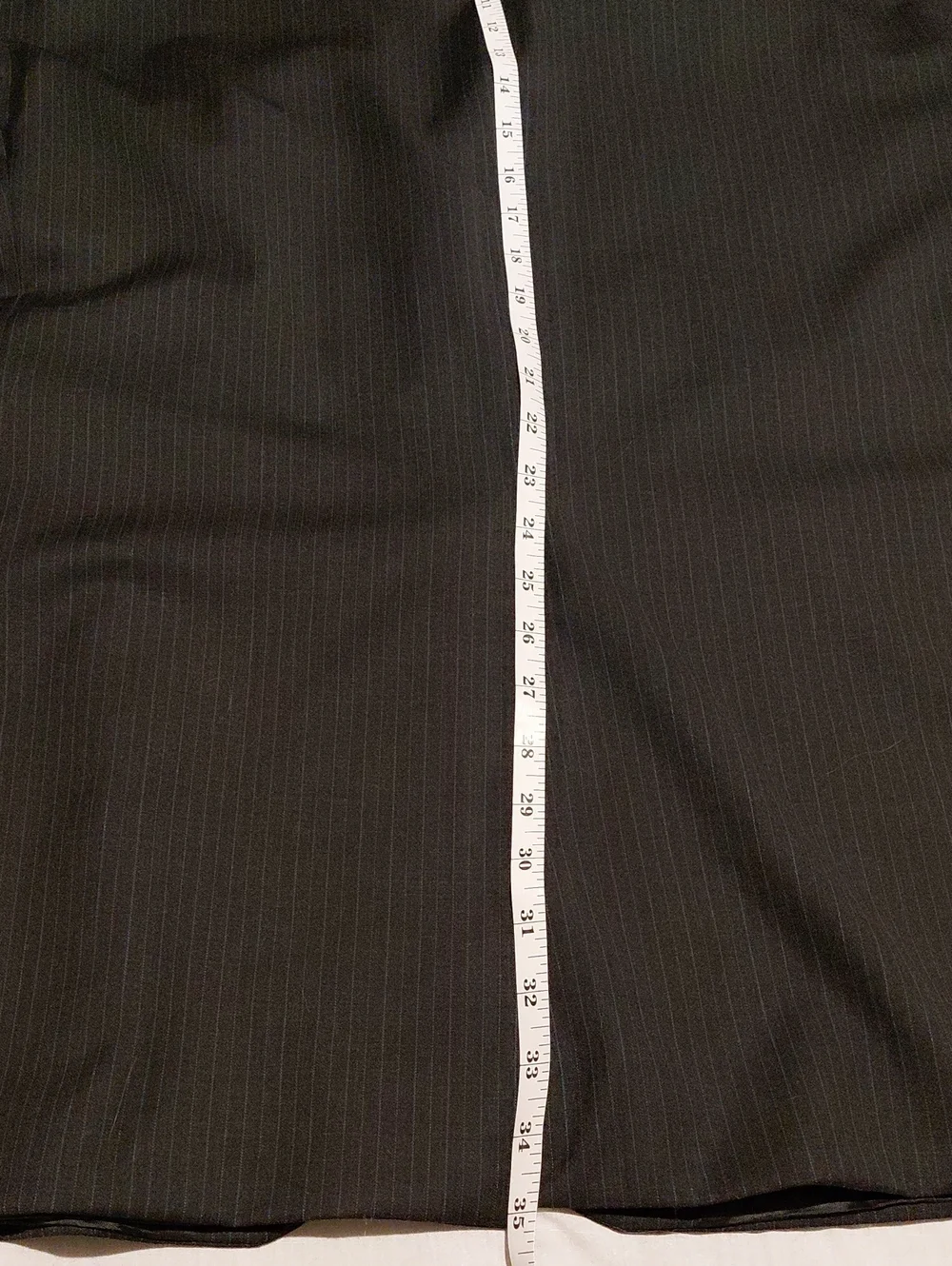 Chaps Men's Charcoal Pinstriped Suit 48L 43W Trousers Wool/Cashmere Blend NWT